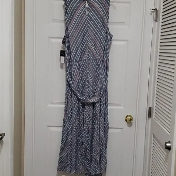 Sandra Darren Striped rayon maxi dress - Picture 2 of 9